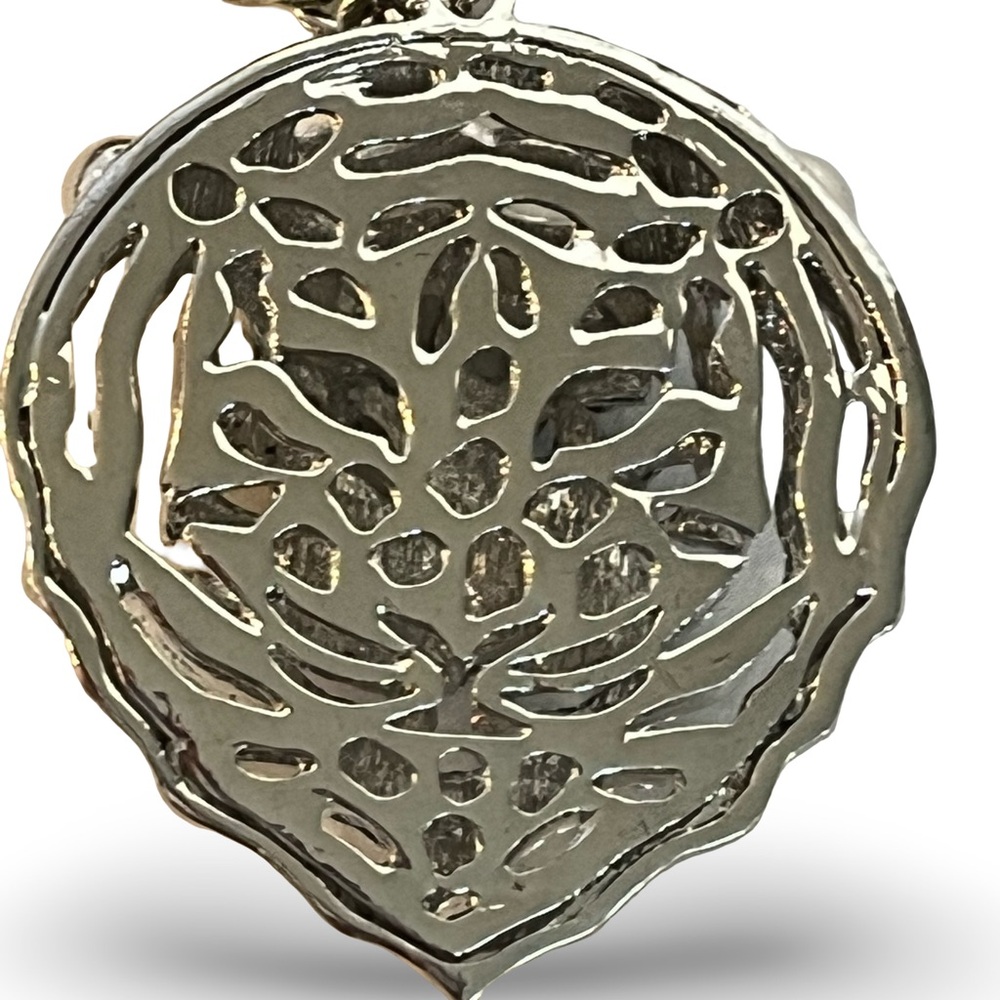 Large Silver Crystal Tiger Face Statement Pendant… - image 6